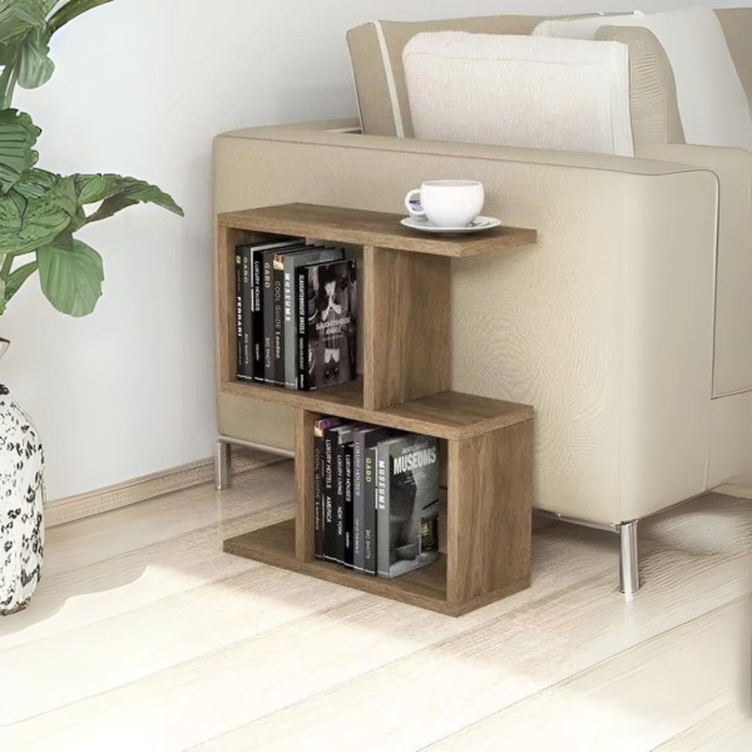Compact Side Table – Wooden, 50x20cm