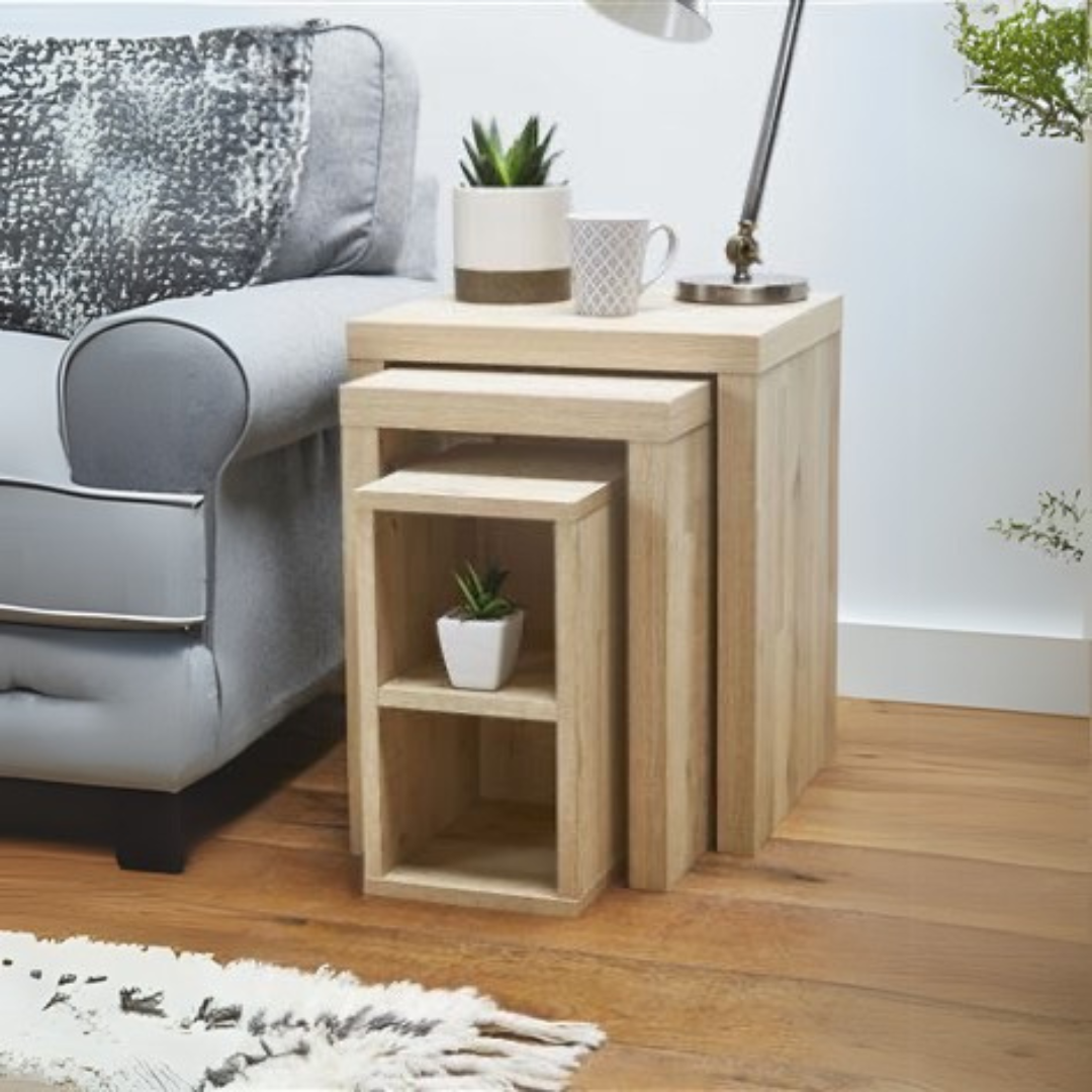 Compact Side Table – Wooden, 50x40cm