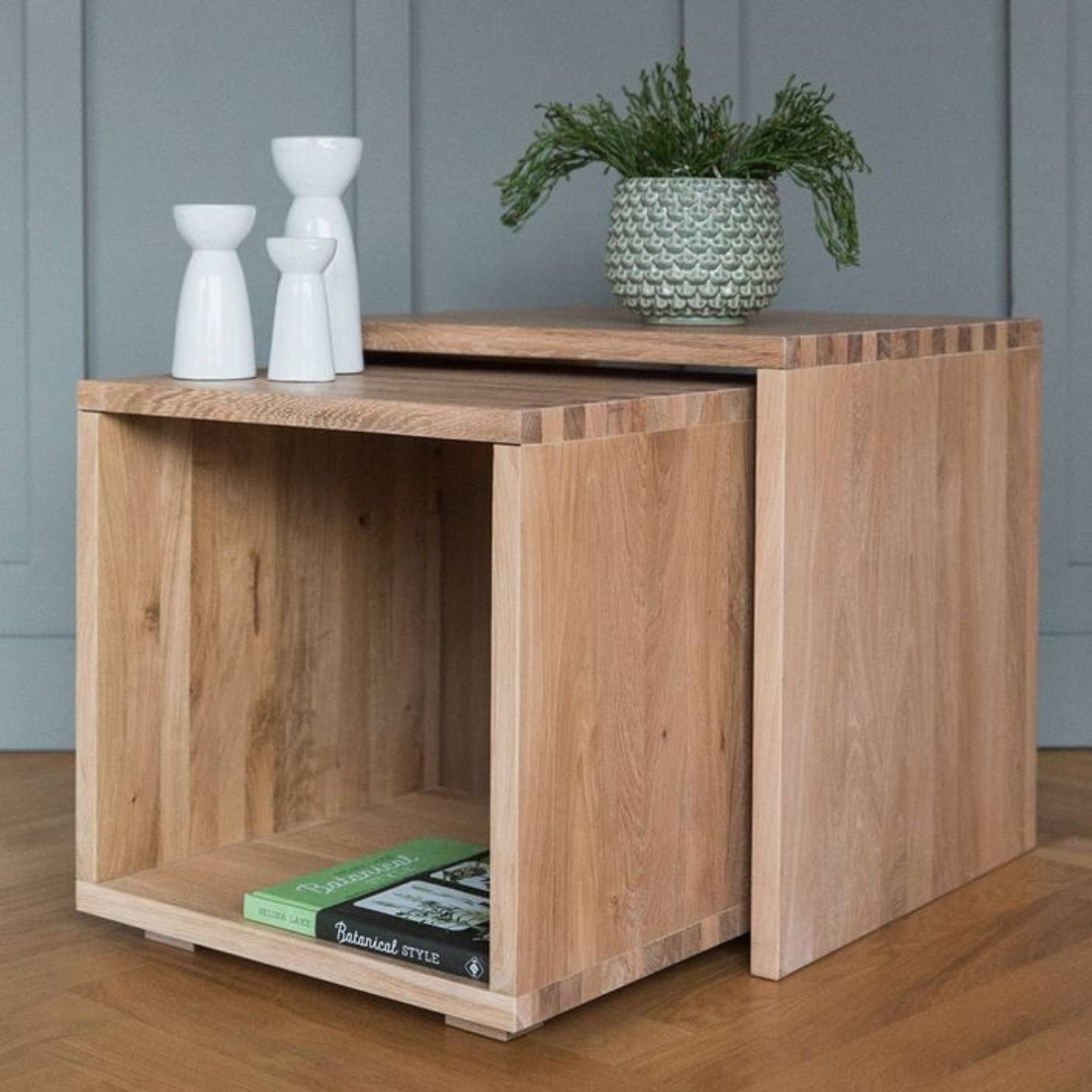 Compact Side Table – Wooden, 40x40cm