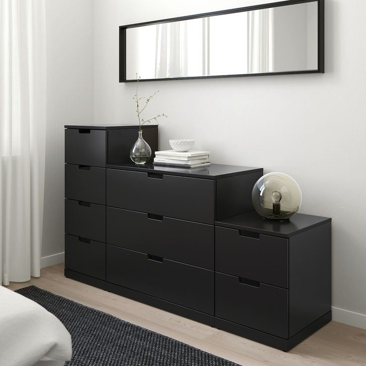 Spacious Drawer Unit – Black, 140x40cm