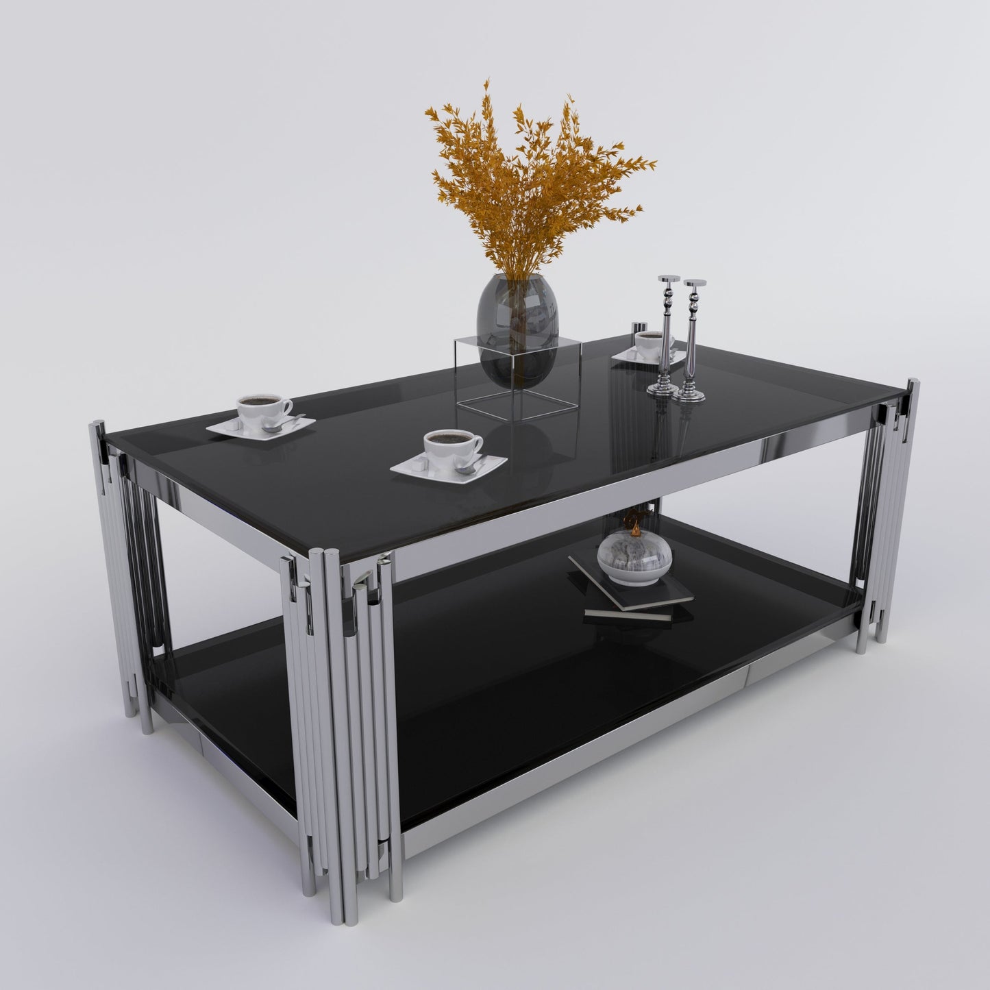 طاولة جانبية مدمجة – MDF، 45×60 سم