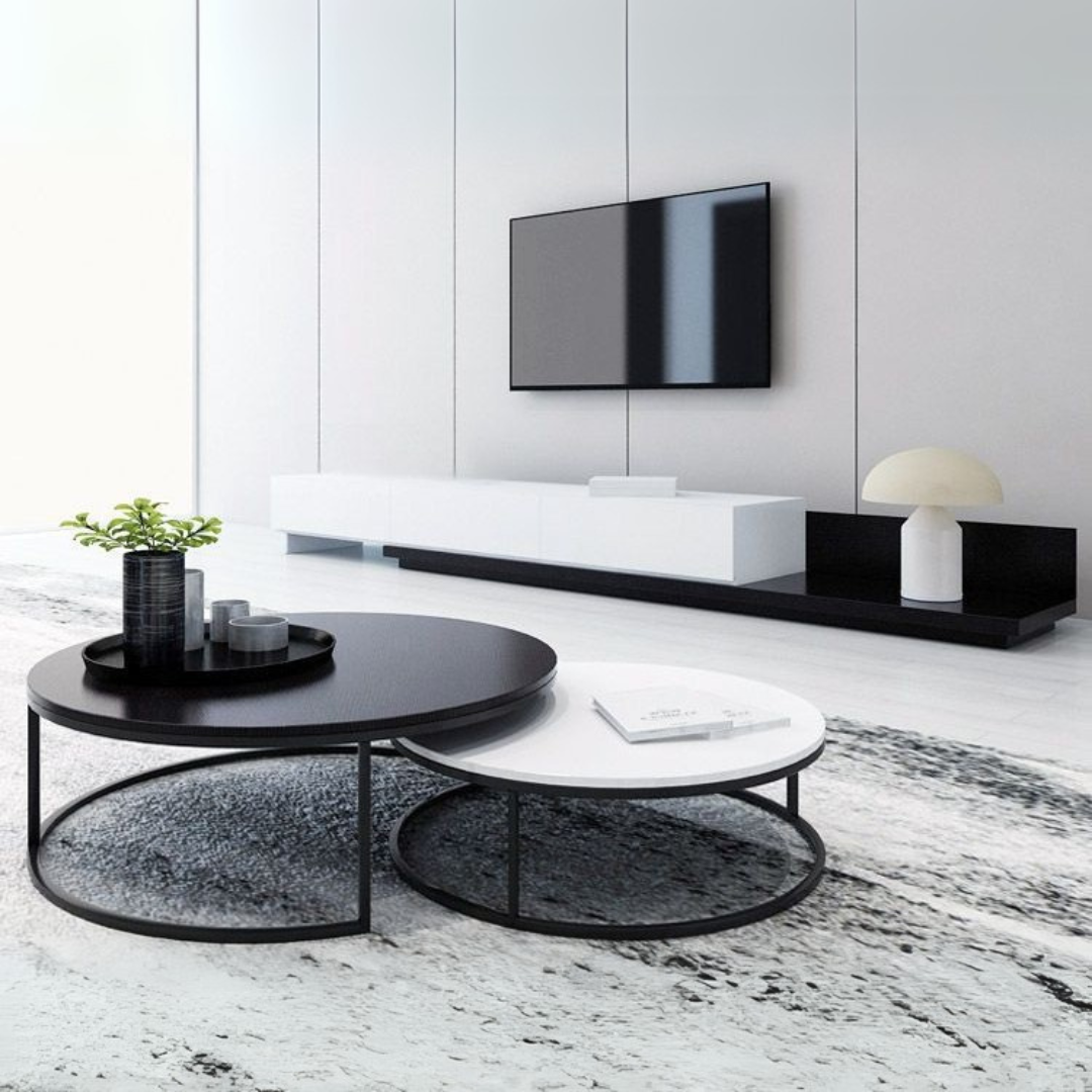 Table Set – Black & White, 240x40cm