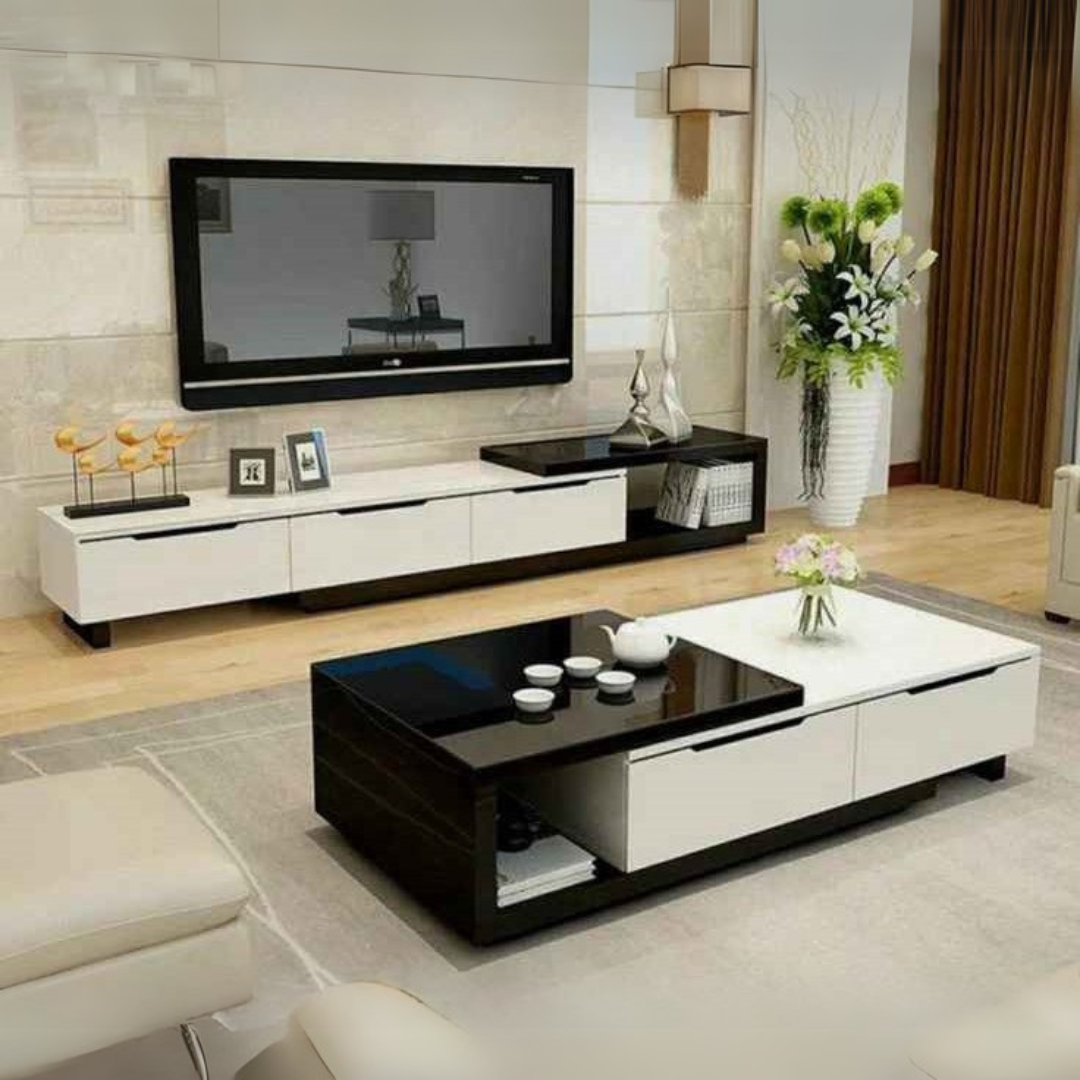 Table Set – Black & White, 120x60cm