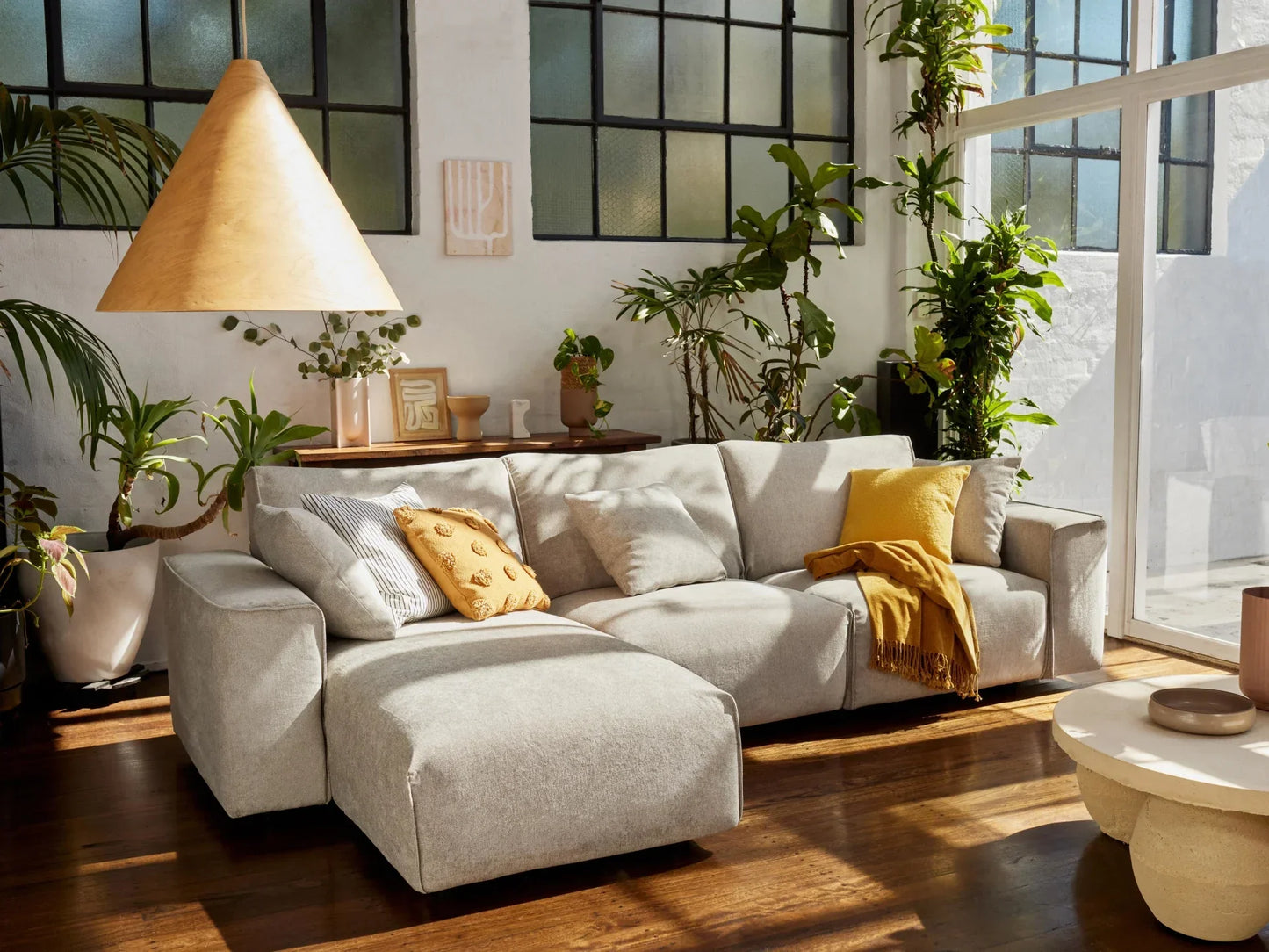 أريكة على شكل حرف L - 300 × 85 × 170 سم | V52-SGN6-300