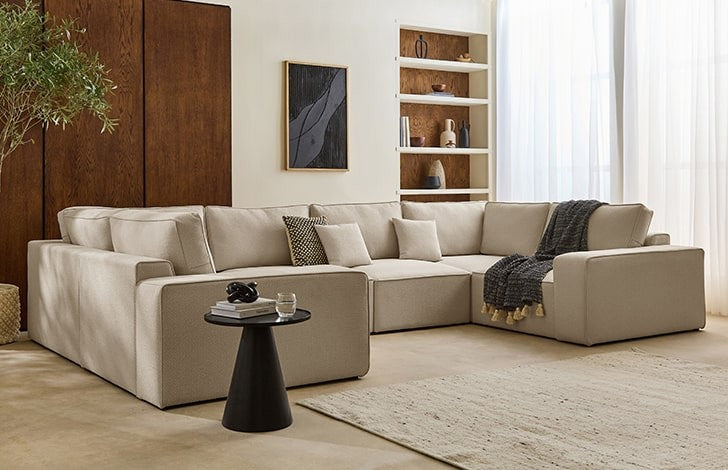 أريكة على شكل حرف L - خشب الزان - | V55-SHA230