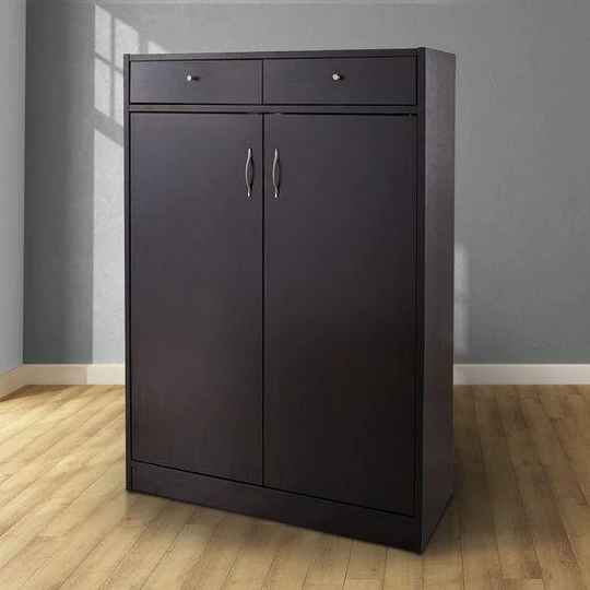 Slim Shoe Rack – Black, 80x40cm