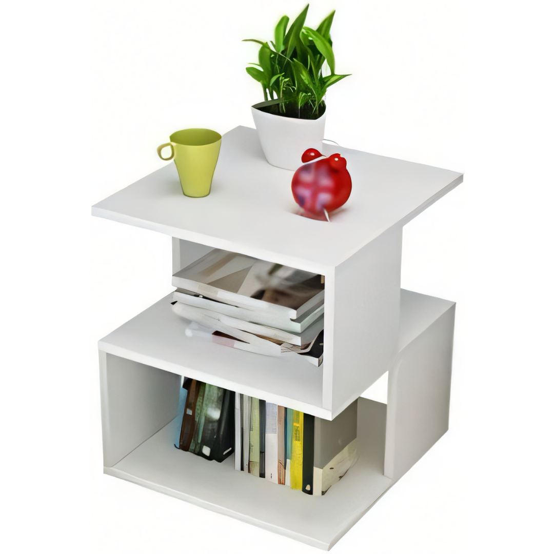Compact Side Table – White, 40x40cm