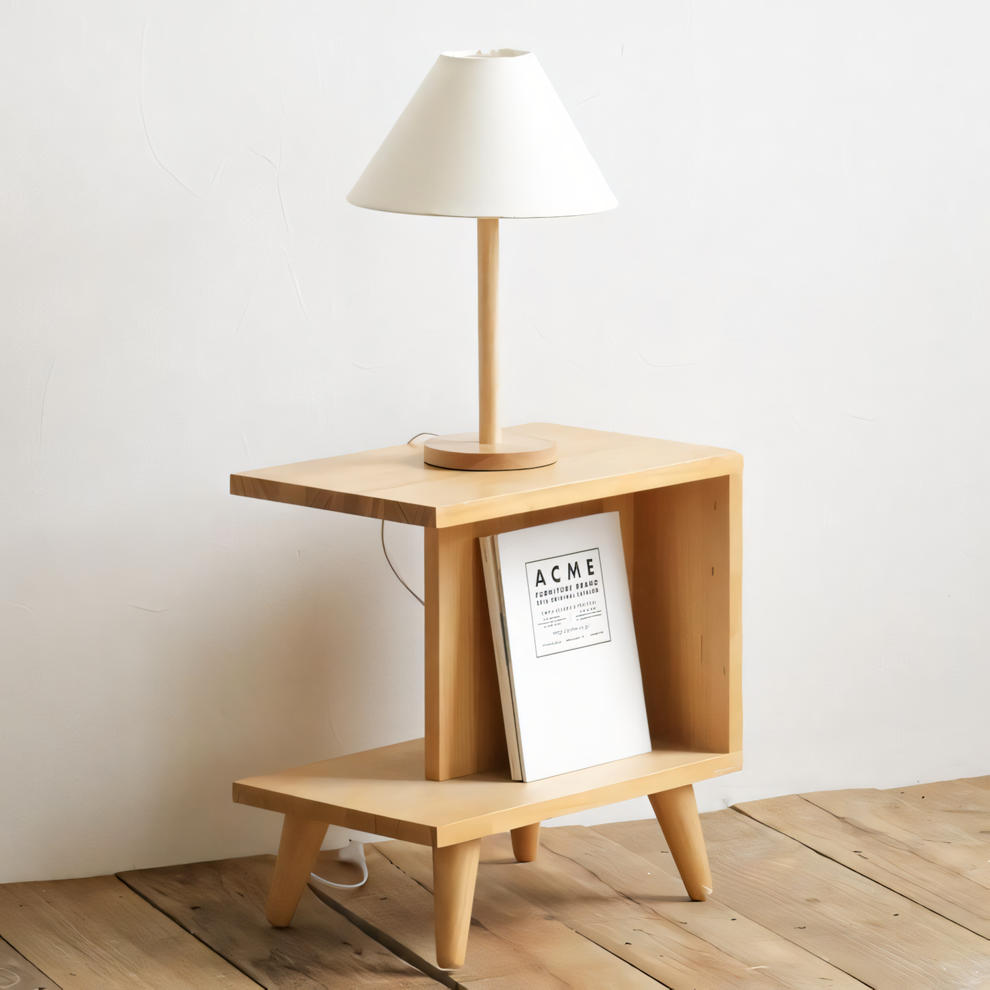 Compact Side Table – Wooden, 40x40cm
