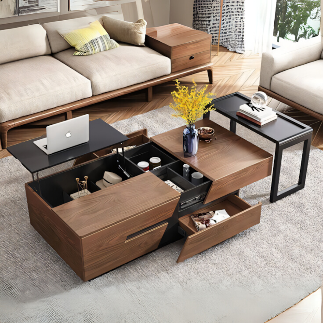 Large Side Table – Brown & Black, 120x70cm