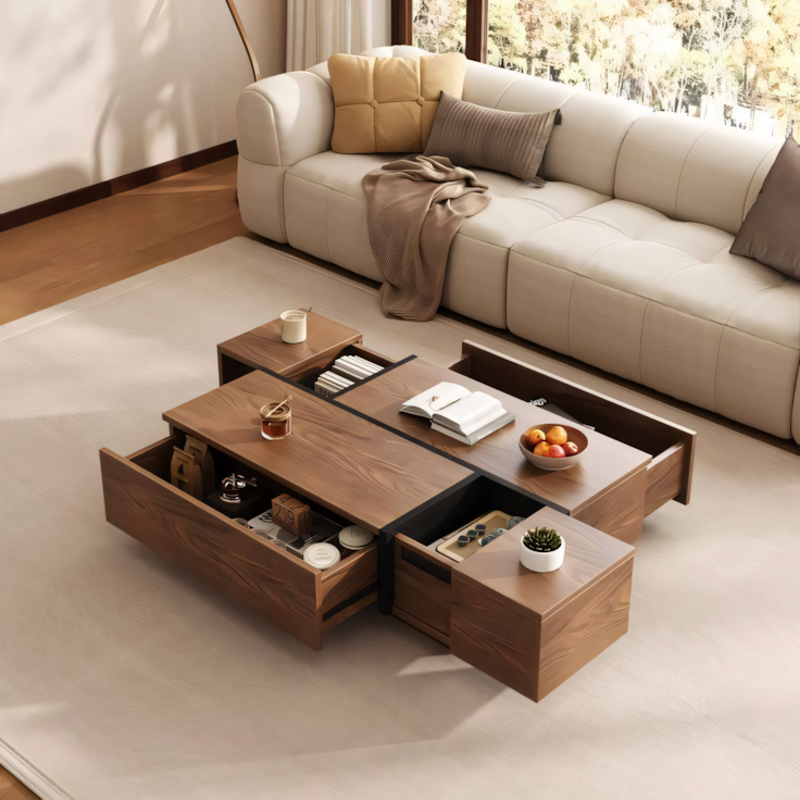 Large Side Table – Brown, 120x70cm