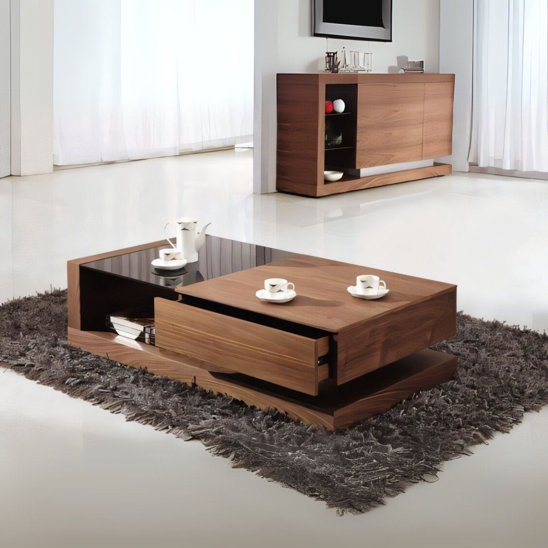 Large Side Table – Brown, 100x50cm