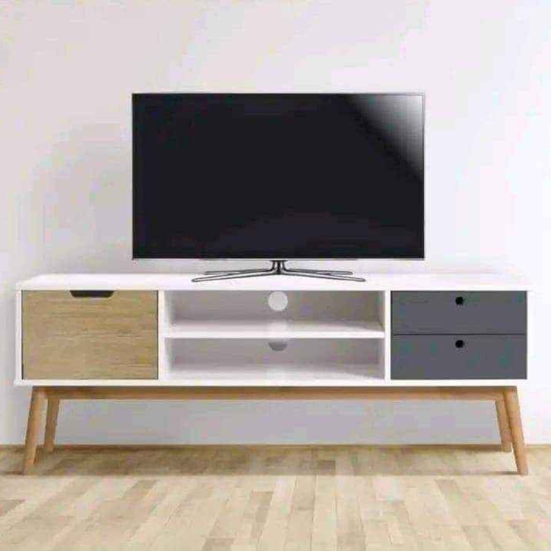 Compact TV Unit – White, 140x40cm