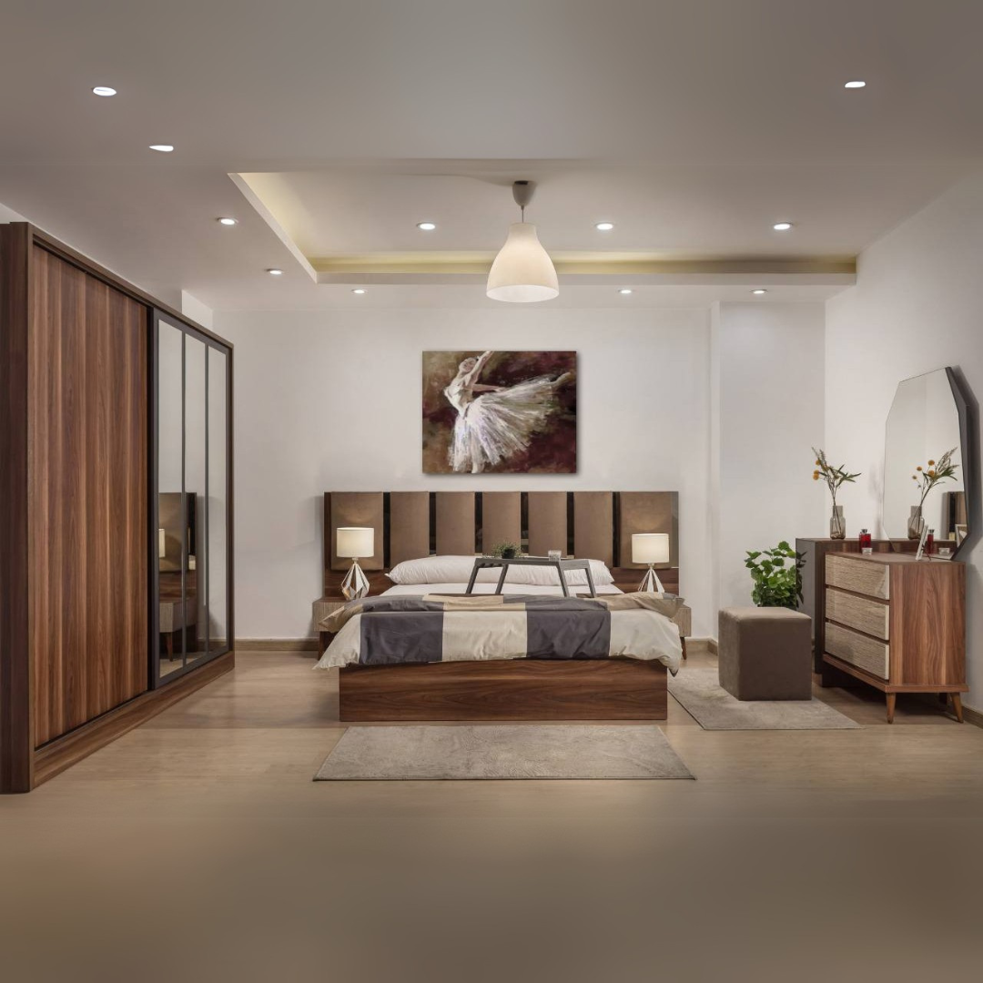 طقم غرفة نوم بنقشة النمر | V37-BRS-5