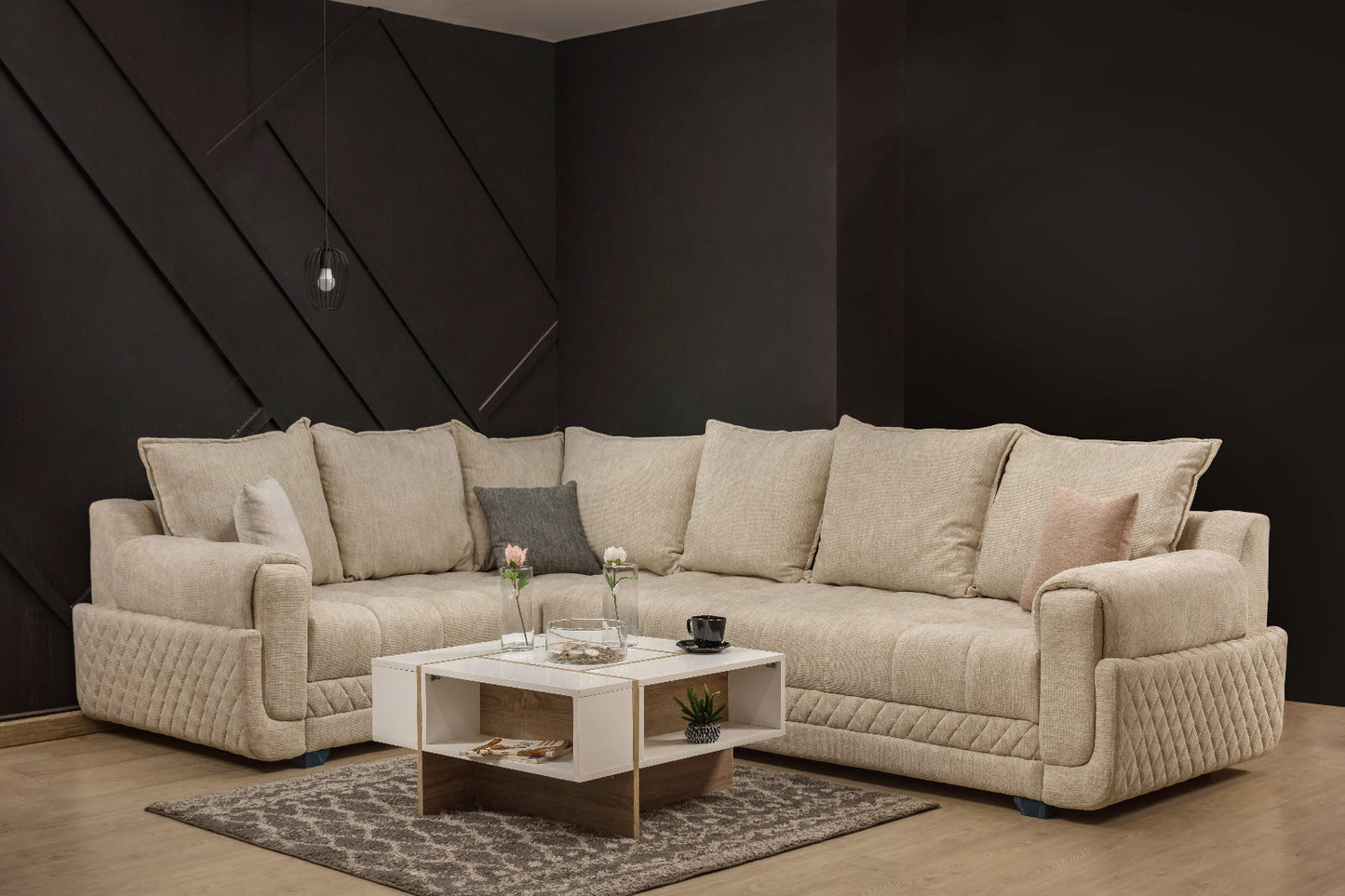 Oversized Sofa – Reversed Leather, 320x220cm
