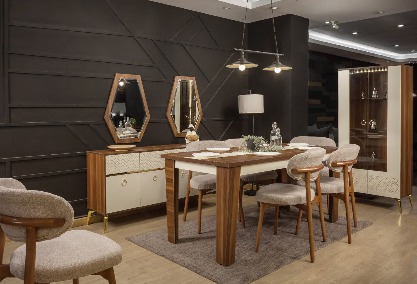 غرفة طعام - خشب ليفي متوسط الكثافة | V50-DRS-35