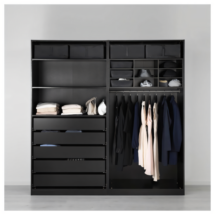 Wardrobe – Black, 160x50cm