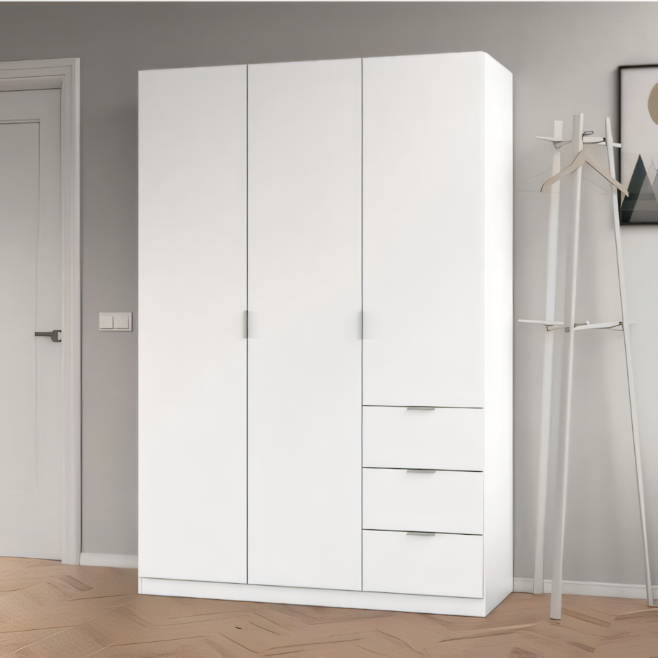 Compact Wardrobe – White, 120x50cm