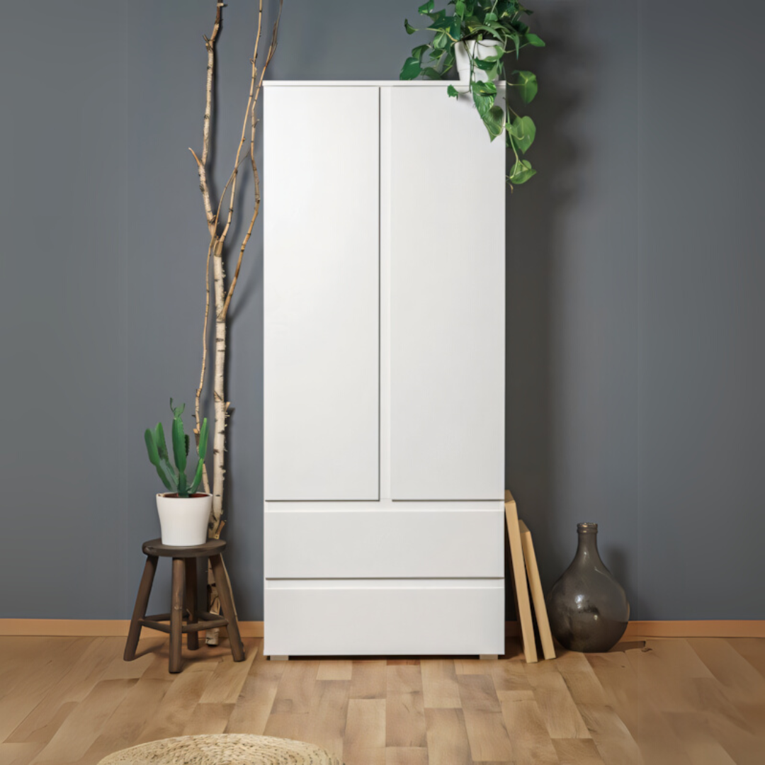 Compact Wardrobe – White, 80x50cm