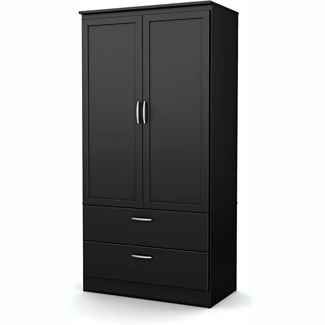 Compact Wardrobe – Black, 100x50cm
