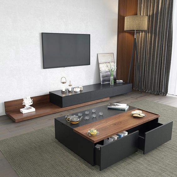 Table Set – Black & Brown, 240x40cm