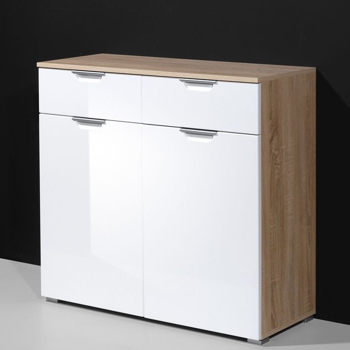 Shoe Rack – White & Wooden, 100x40cm