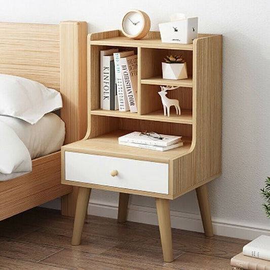Compact Commode – Wooden & White, 40x40cm