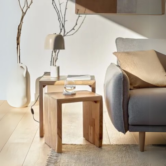 Compact Side Table – Wooden, 40x40cm