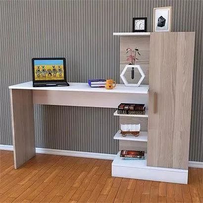 Office Desk – Wooden & White, 140x50cm
