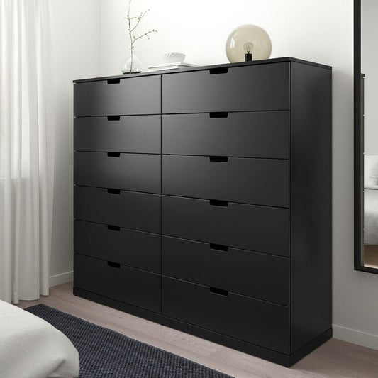Spacious Drawer Unit – Black, 120x40cm