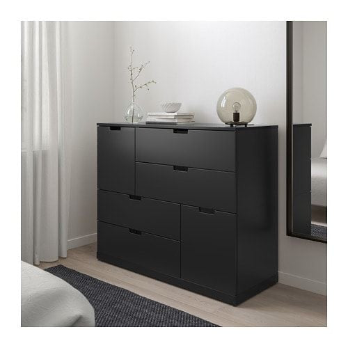 Spacious Drawer Unit – Black, 120x40cm