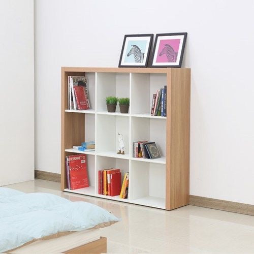 وحدة عرض بيضاء وخشبية - 120 × 30 × 120 سم | DU1 