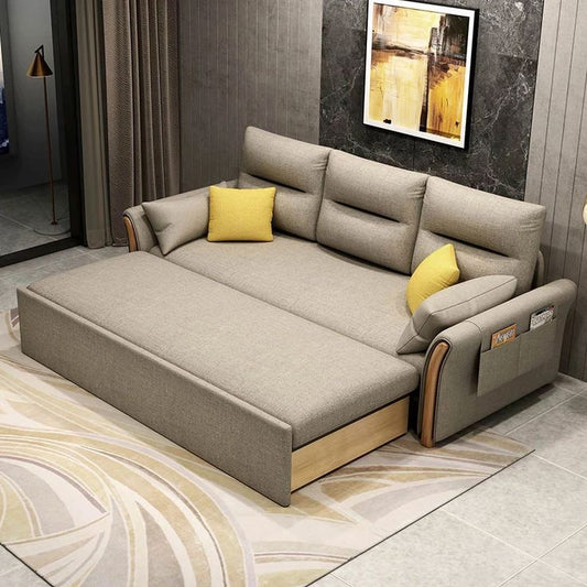 Compact Sofa Bed – Linen, 200x80cm
