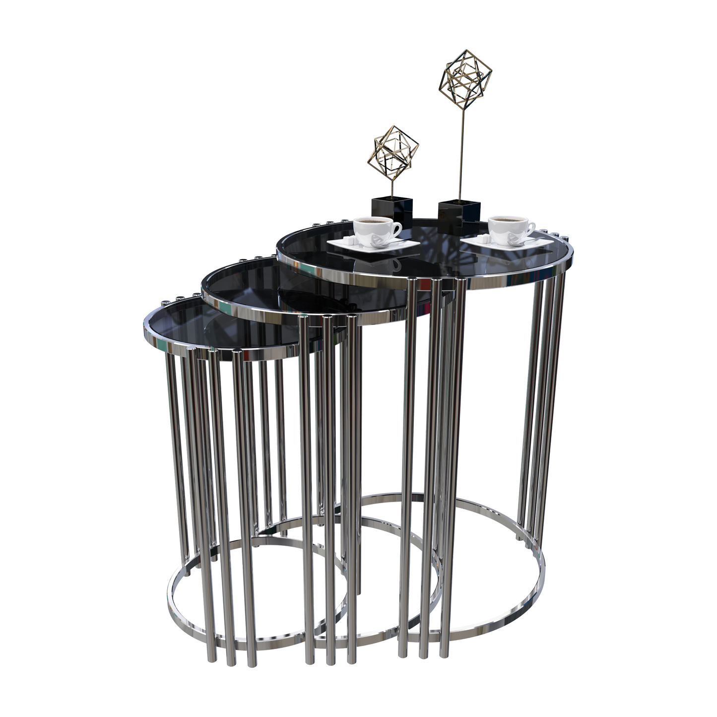 طاولات جانبية - 55/60/65 × 36/41/46 سم (عمق) | V53-ST-set033 