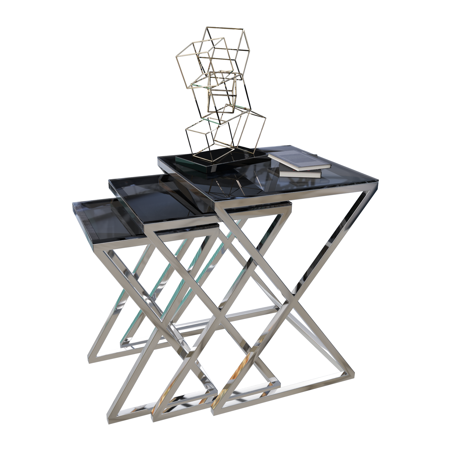 طاولات جانبية - 55/60/65 × 36/41/46 سم (عمق) | V53-ST-set077 