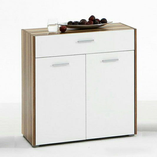 خزانة أحذية بيضاء وخشبية - 80 × 40 × 100 سم | SU30 