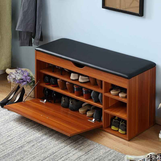 Shoe Rack – Brown & Black, 110x40cm