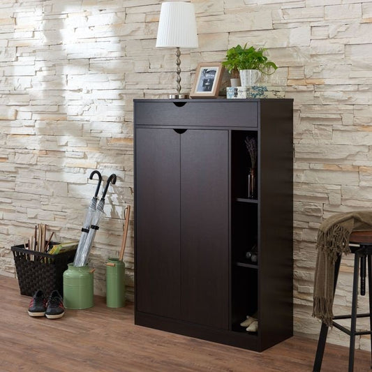 Slim Shoe Rack – Black, 80x40cm