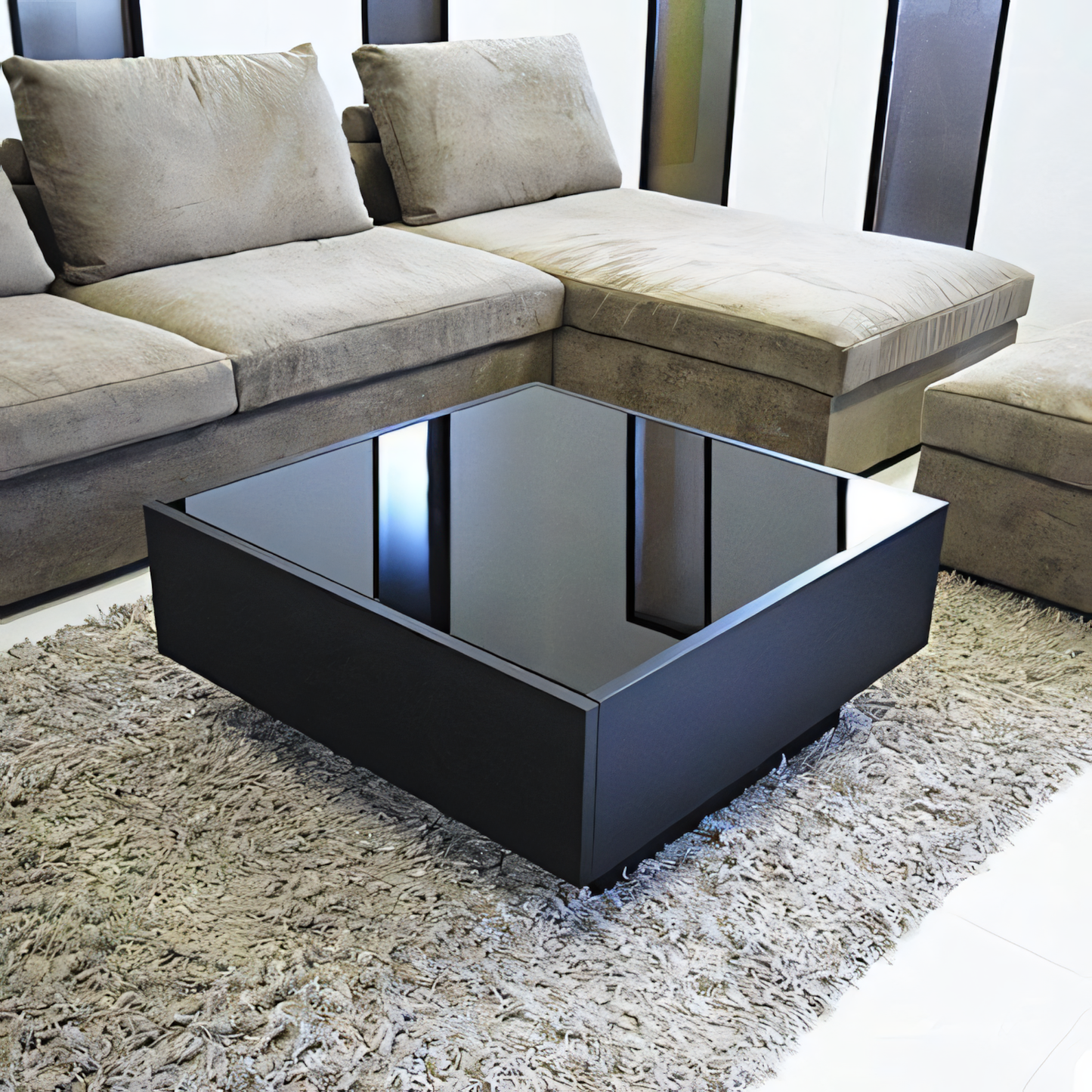 Side Table – Black, 80x80cm