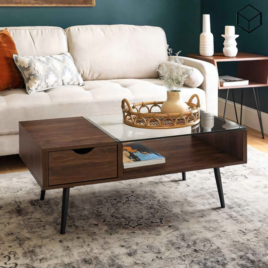 Large Side Table – Brown, 100x50cm