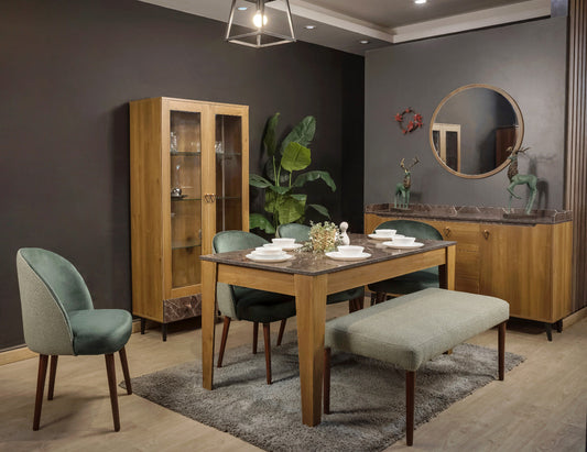 غرفة طعام - خشب ليفي متوسط ​​الكثافة | V32-DRS-37 