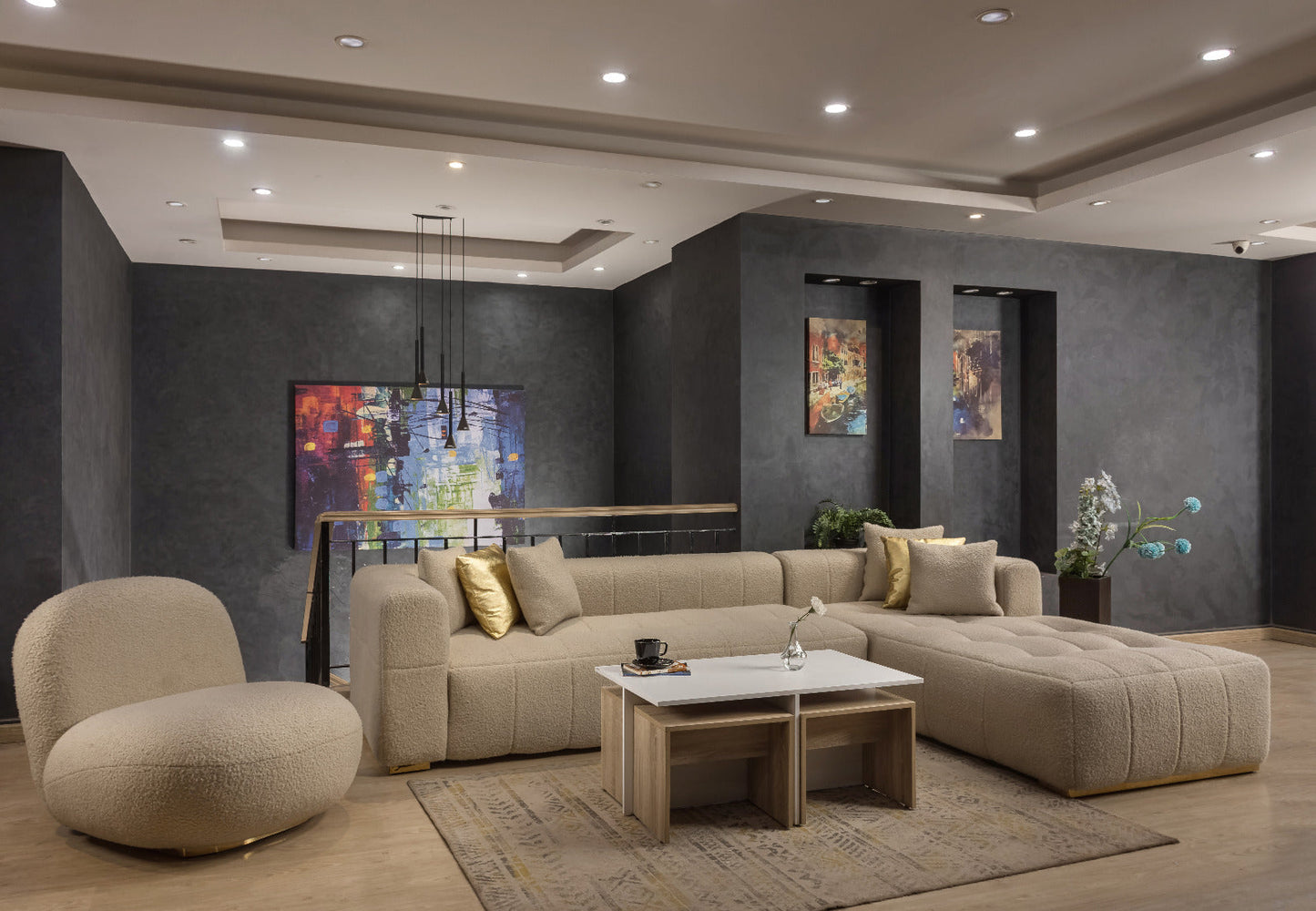 Oversized Sofa – Linen, 320x220cm