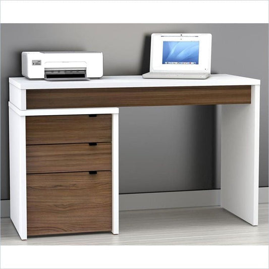 Office Desk – White & Brown, 120x40cm