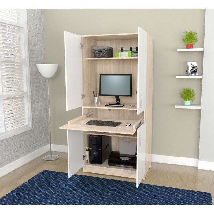 Office Desk – Wooden & White, 80x50cm