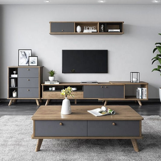 Table Set – Black & Wooden, 260x40cm