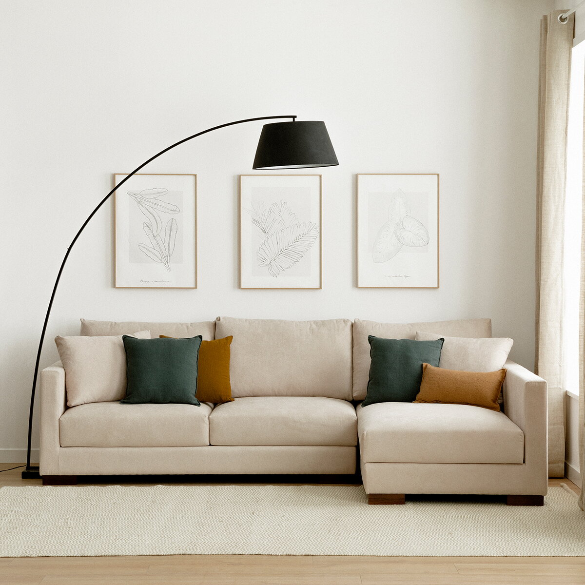 Loveseat Sofa – Linen, 240x85cm