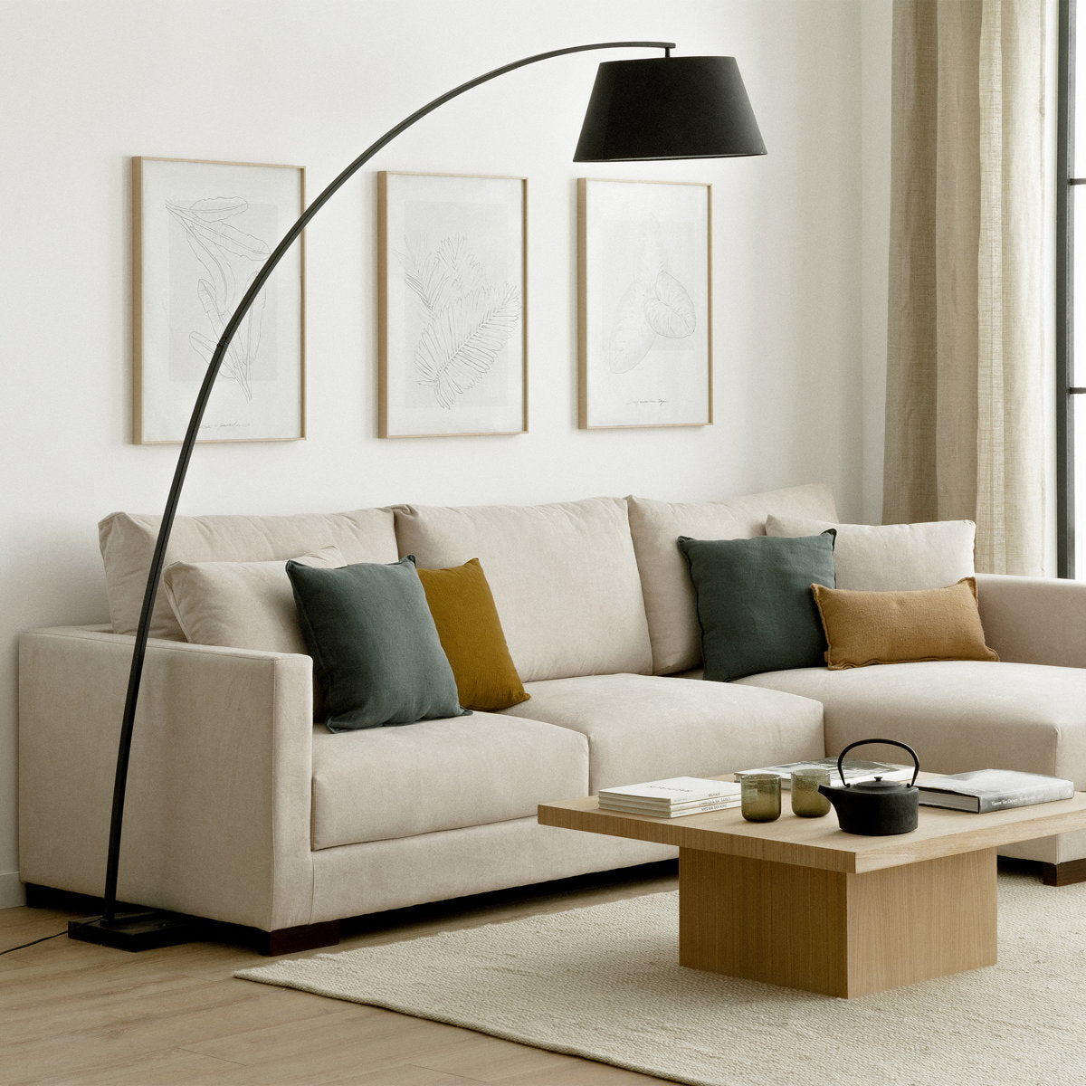 Loveseat Sofa – Linen, 240x85cm