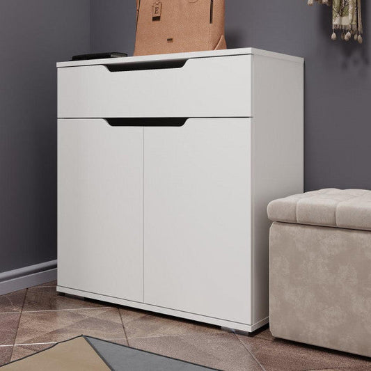 Slim Shoe Rack – White, 80x40cm