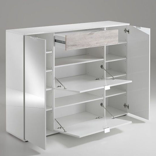 Large Shoe Rack – White, 120x40cm