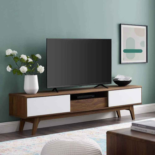 TV Unit – White & Brown, 160x40cm